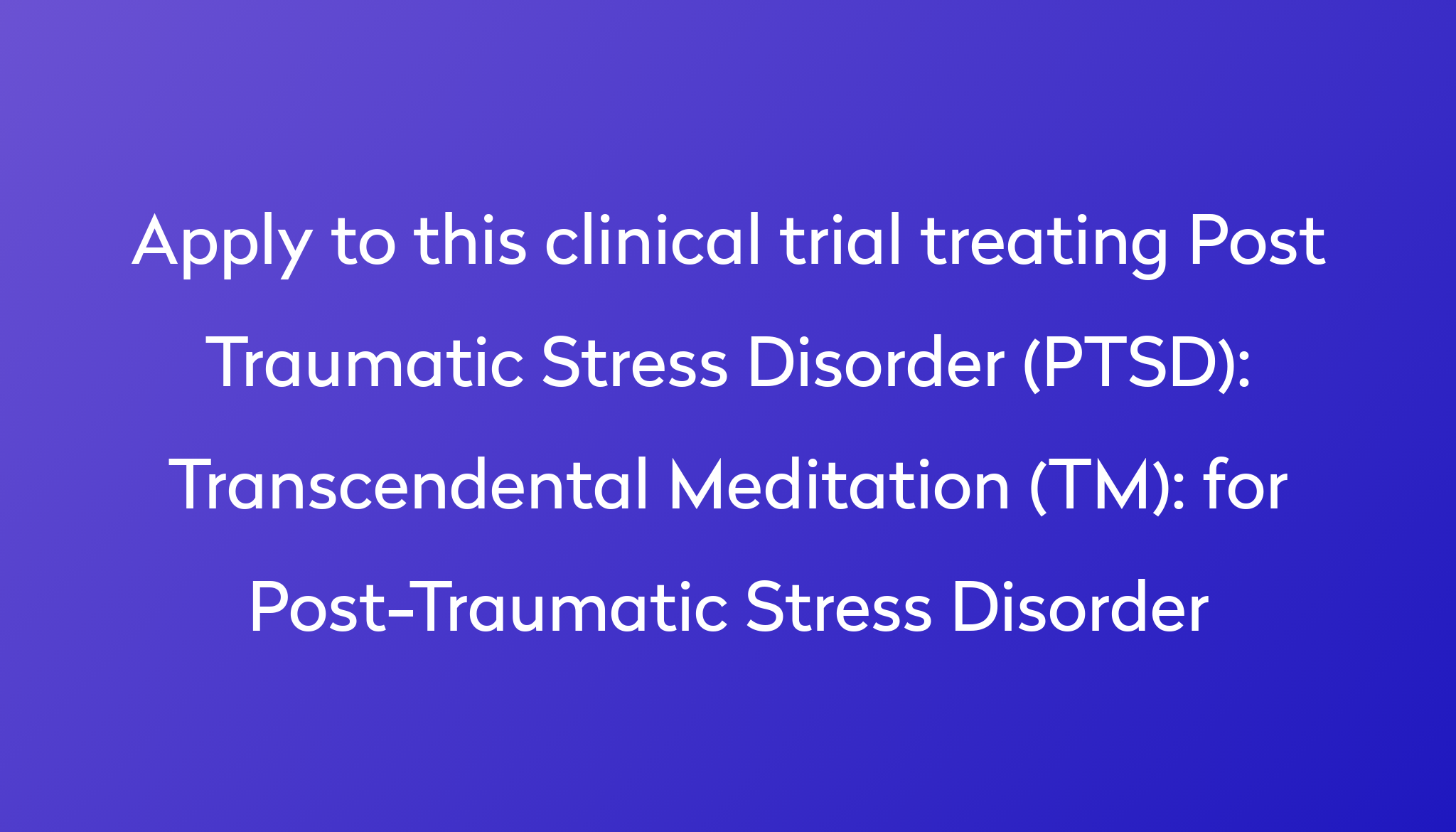 transcendental-meditation-tm-for-post-traumatic-stress-disorder